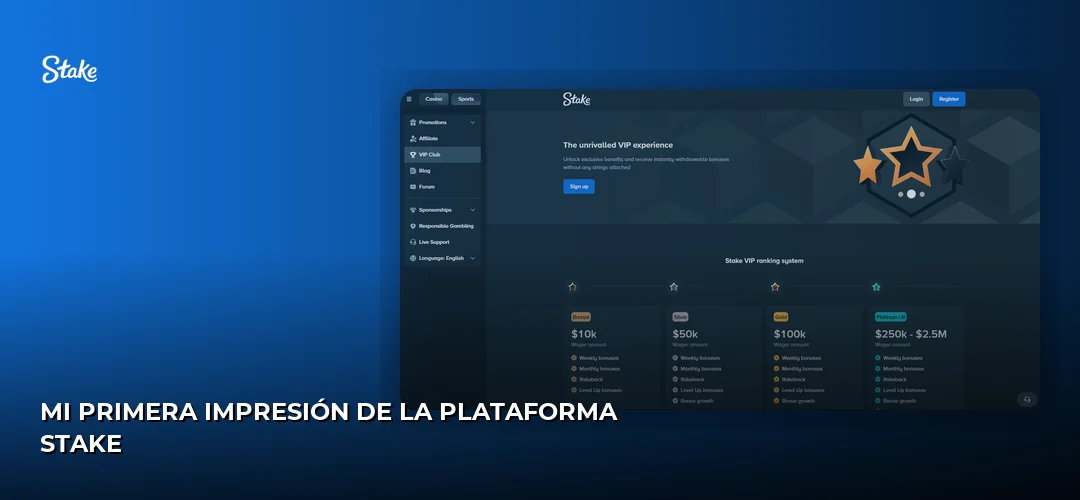 Mi Primera Impresión de la Plataforma Stake