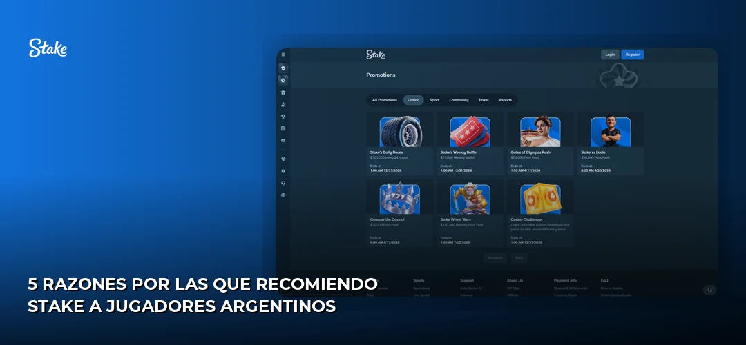 5 Razones por las que Recomiendo Stake a Jugadores Argentinos