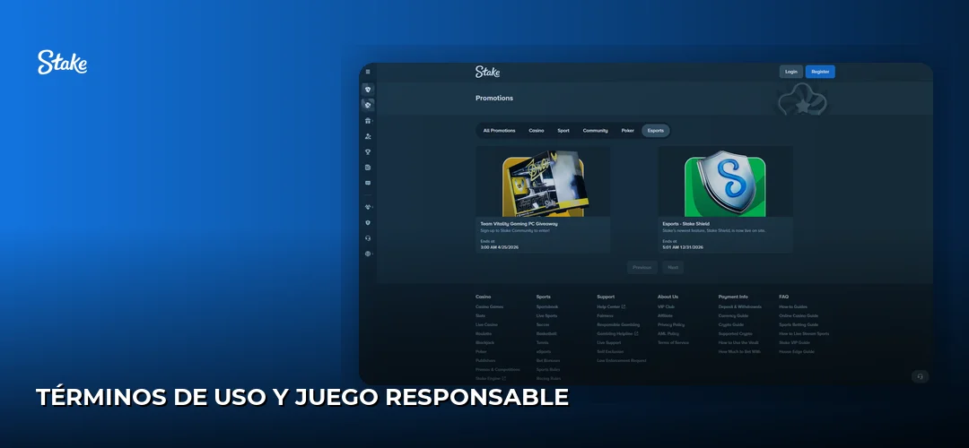 Términos de Uso y Juego Responsable